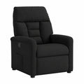 Fauteuil relax, en tissu, inclinable, coloris noir, pour le salon