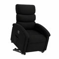 Fauteuil relax, en tissu, inclinable, coloris noir, pour le salon