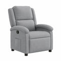 Fauteuil relax, inclinable, en tissu, coloris gris, pour le salon