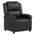 Fauteuil relax, inclinable, en similicuir, coloris noir, pour le salon