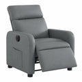 Fauteuil relax, en similicuir, inclinable, réglable, coloris gris, pour le salon