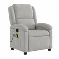Fauteuil relax, inclinable, en velours, coloris gris, pour le salon