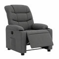 Fauteuil relax, en tissu, inclinable, coloris gris, pour le salon