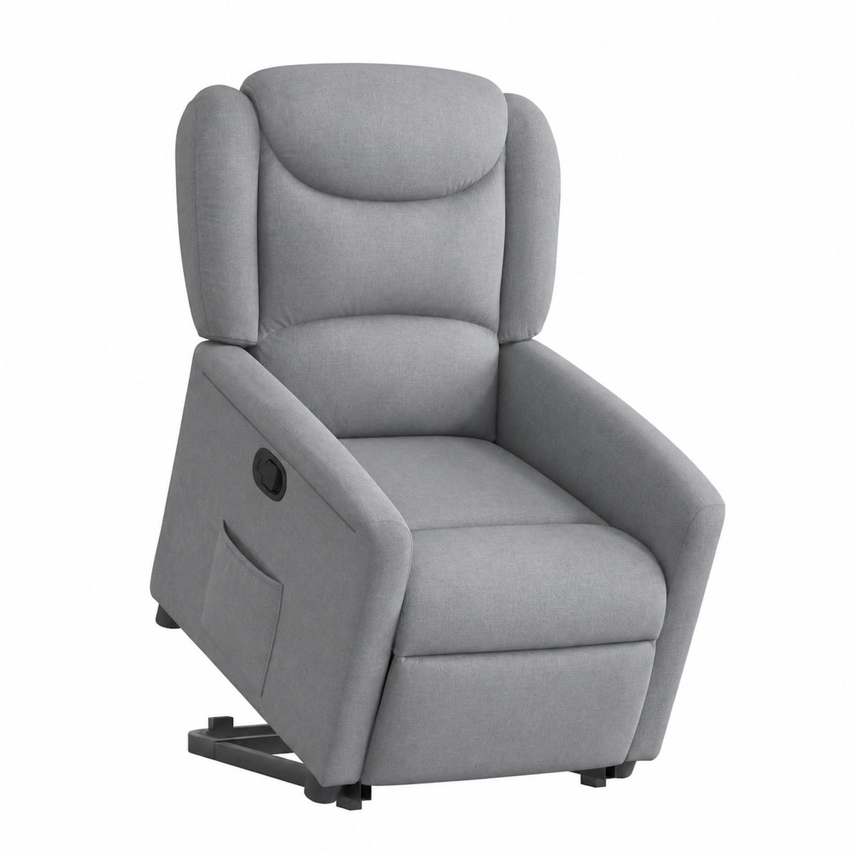 Fauteuil relax, en tissu, inclinable, coloris gris, pour le salon