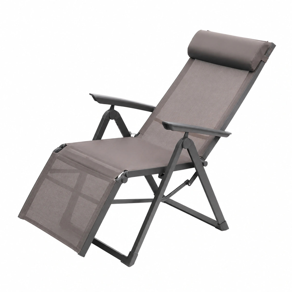 Chaise de jardin, inclinable, en aluminium, pour la terrasse ou le jardin