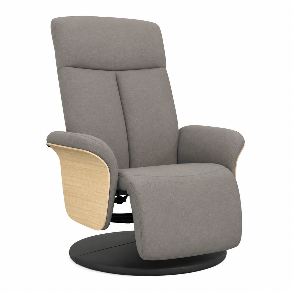 Fauteuil relax, inclinable, en tissu, coloris taupe, pour le salon