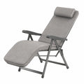 Chaise longue, inclinable, pliable, rembourré, pour la terrasse ou le jardin