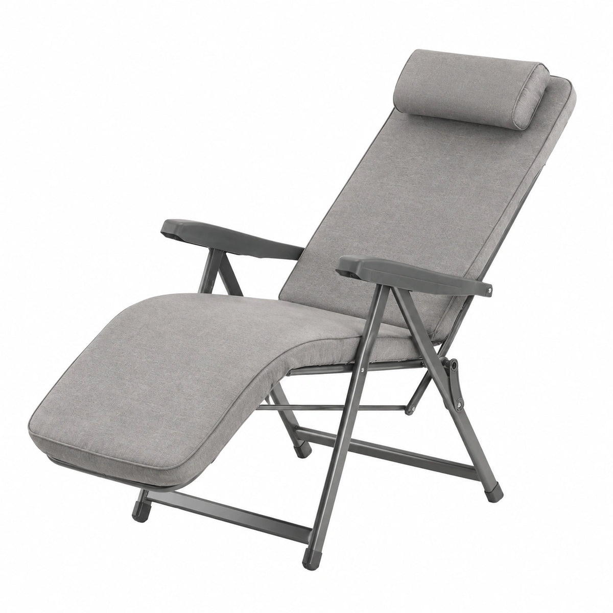 Chaise longue, inclinable, pliable, rembourré, pour la terrasse ou le jardin