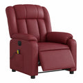 Fauteuil relax, inclinable, coloris rouge et bordeaux, pour le salon