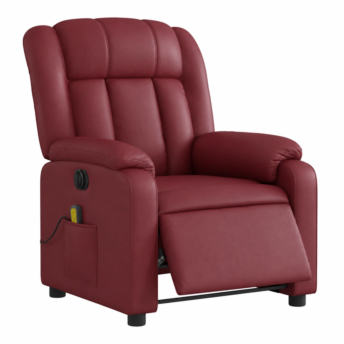 Fauteuil relax, inclinable, coloris rouge et bordeaux, pour le salon