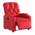 Fauteuil relax, inclinable, réglable, en similicuir, coloris rouge, pour le salon