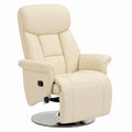 Fauteuil relax, inclinable, pivotant, coloris crème, pour le salon