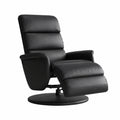 Fauteuil relax, inclinable, en similicuir, coloris noir, pour le salon