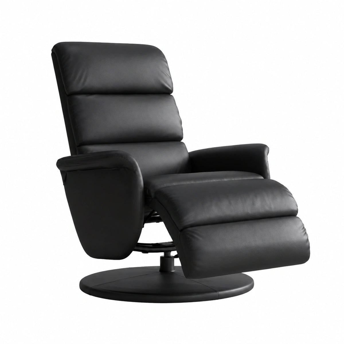 Fauteuil relax, inclinable, en similicuir, coloris noir, pour le salon