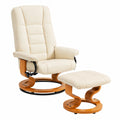 Fauteuil relax, inclinable, coloris crème, 76 x 85 x 104 cm, pour le salon