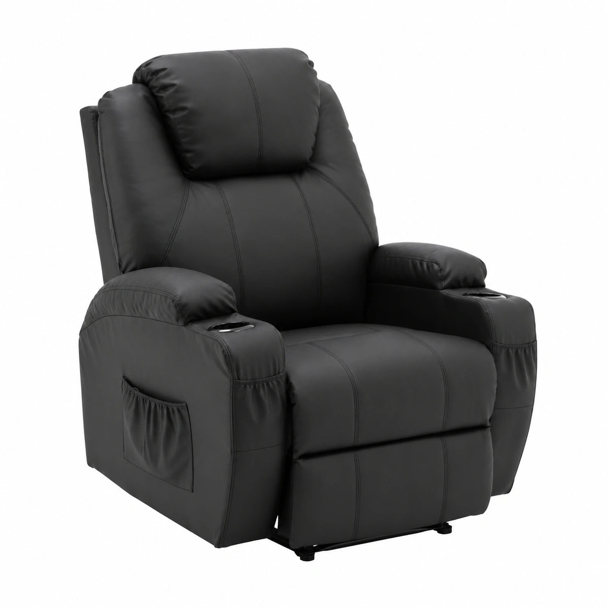 Fauteuil, inclinable, coloris noir, pour le salon ou la chambre