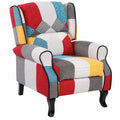 Fauteuil relax, inclinable, rembourré, coloris marron, pour le salon
