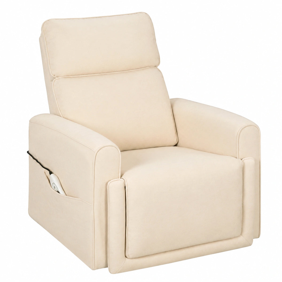 Fauteuil relax, inclinable, coloris beige, pour le salon