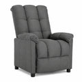 Fauteuil relax, en tissu, inclinable, coloris gris, 74 x 99 x 102 cm, pour le salon