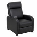 Fauteuil relax, inclinable, coloris noir, 66 x 75 x 99 cm, pour le salon