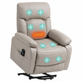 Fauteuil relax, avec télécommande, inclinable, avec coussin, coloris gris, pour le salon