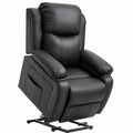Fauteuil relax, avec télécommande, inclinable, coloris noir, pour le salon
