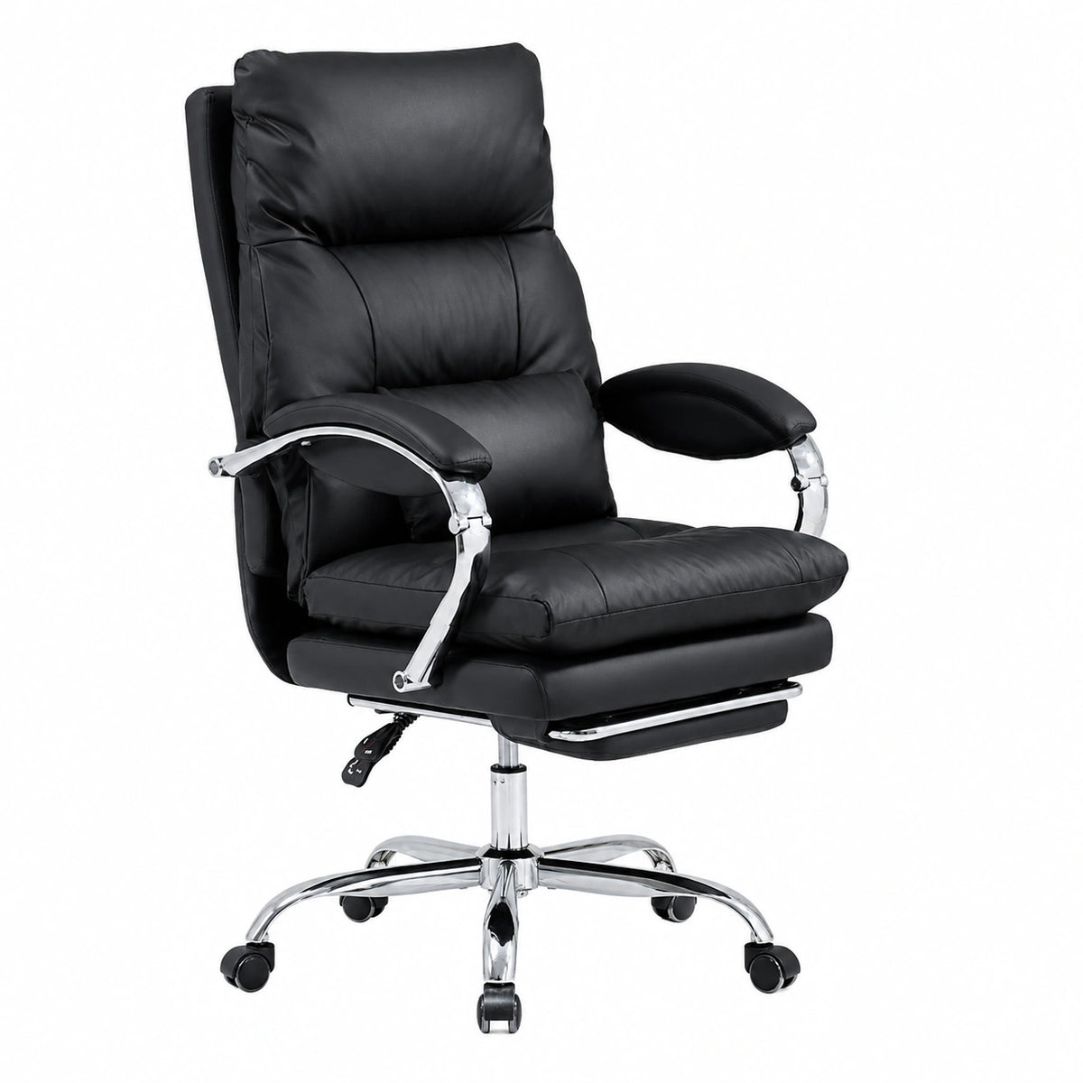 Bureau, en cuir, inclinable, avec coussin, sur roulettes, coloris noir, pour l’espace de travail